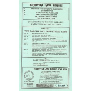 Sujatha's Labour & Industrial Laws For BA. LL.B & L.L.B by Gade Veera Reddy | Sujatha Law Series